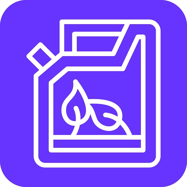 Estilo del icono de la lata de biocombustible de diseño vectorial