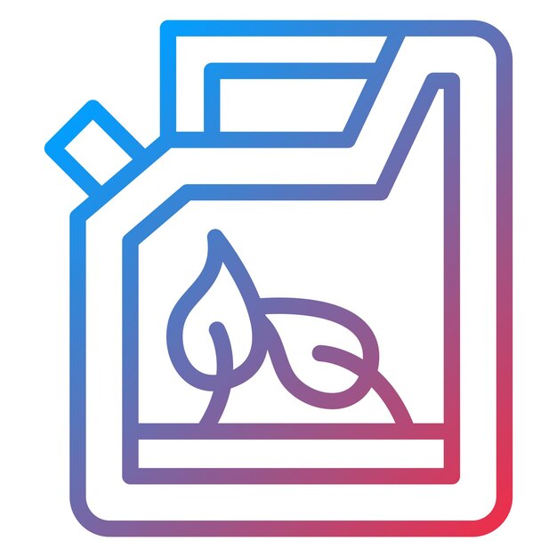 Estilo del icono de la lata de biocombustible de diseño vectorial