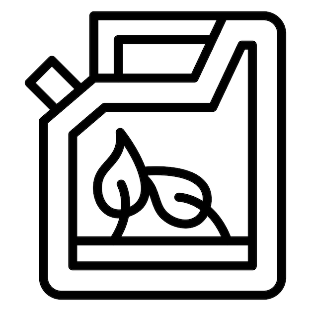 Estilo del icono de la lata de biocombustible de diseño vectorial