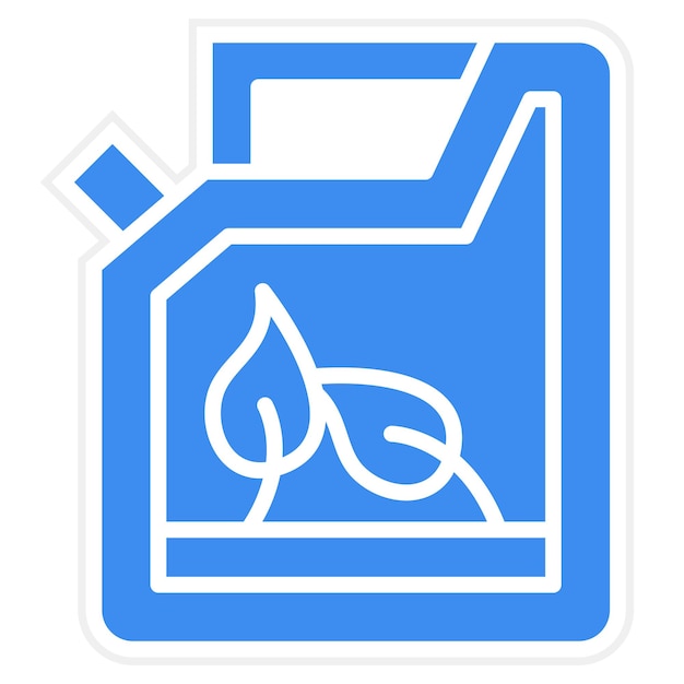 Estilo del icono de la lata de biocombustible de diseño vectorial