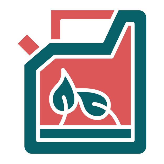 Estilo del icono de la lata de biocombustible de diseño vectorial