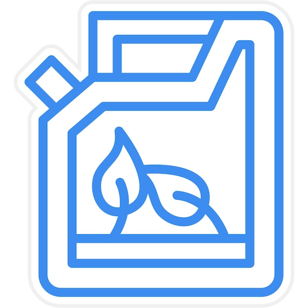 Estilo del icono de la lata de biocombustible de diseño vectorial