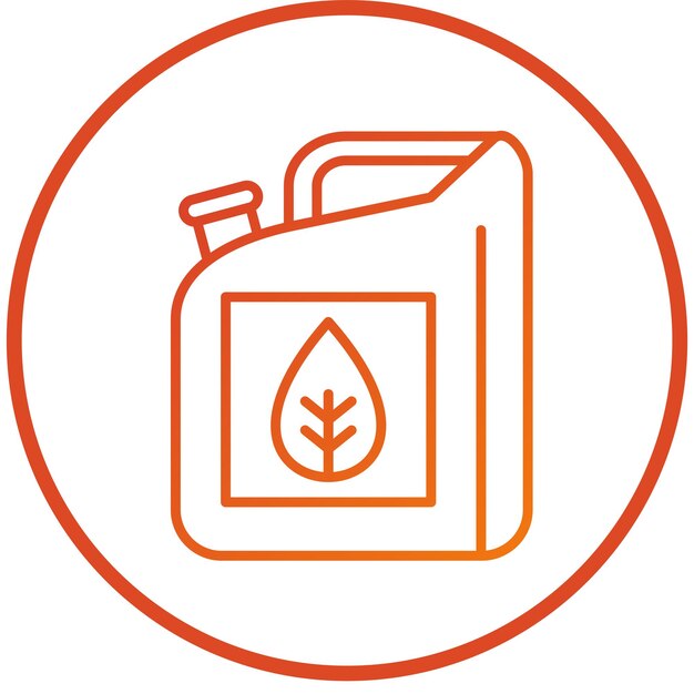 Vector estilo del icono de la lata de biocombustible de diseño vectorial