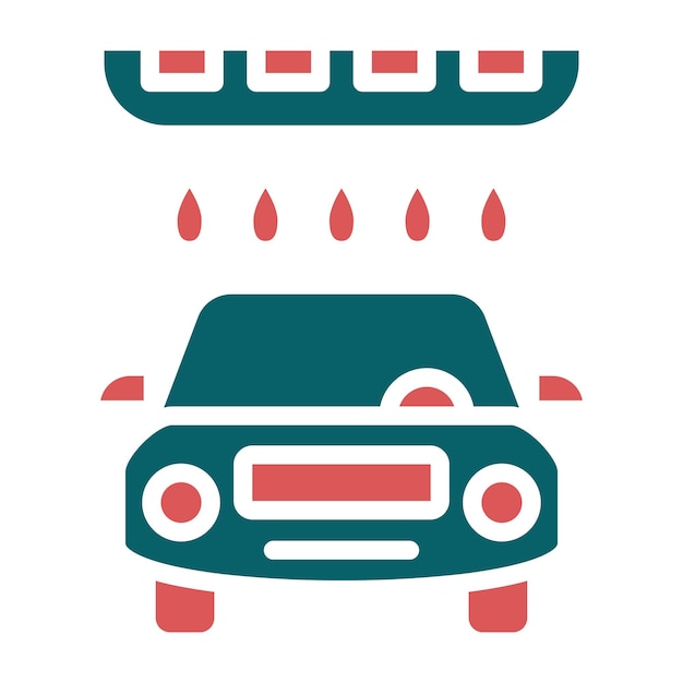 Estilo del icono de lavado de automóviles