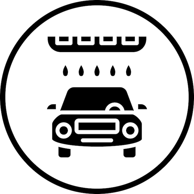 Estilo del icono de lavado de automóviles