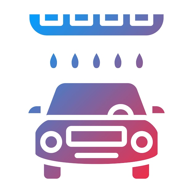 Estilo del icono de lavado de automóviles