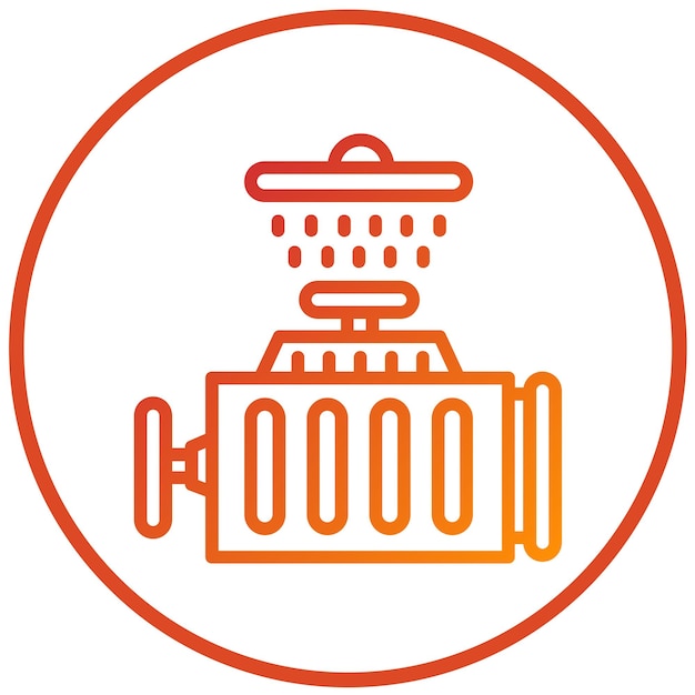 Estilo del icono de lavado del motor de diseño vectorial