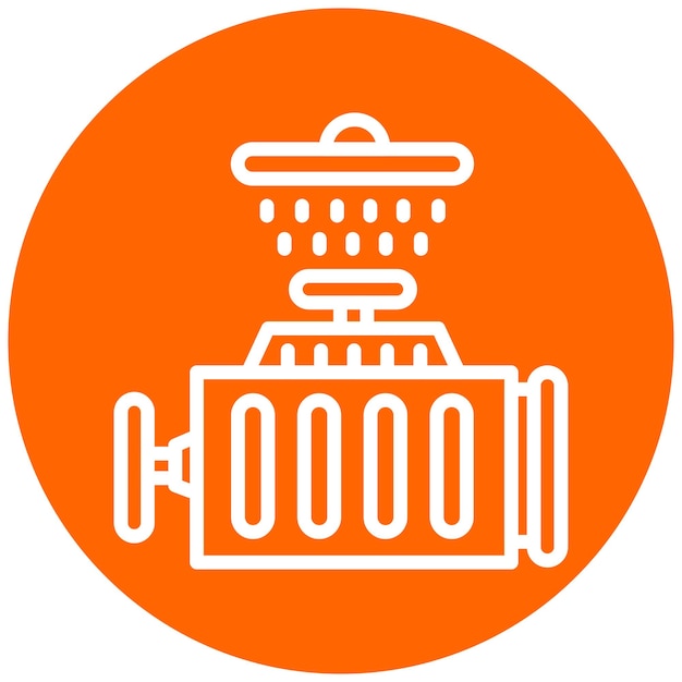 Estilo del icono de lavado del motor de diseño vectorial