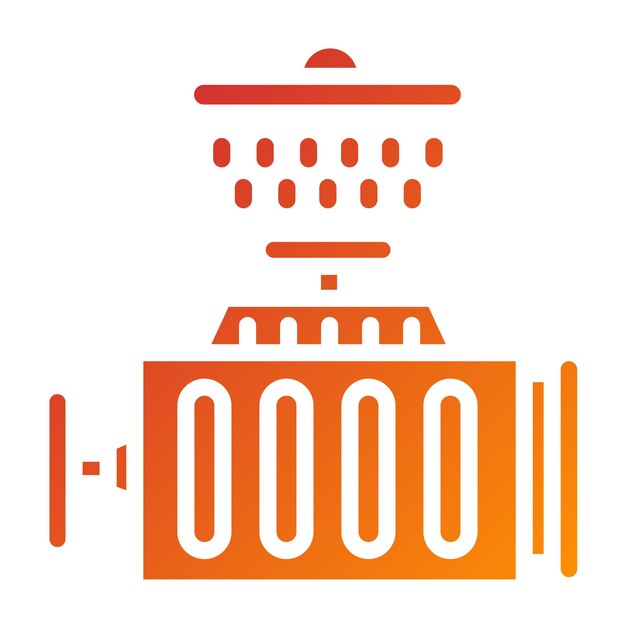 Estilo del icono de lavado del motor de diseño vectorial