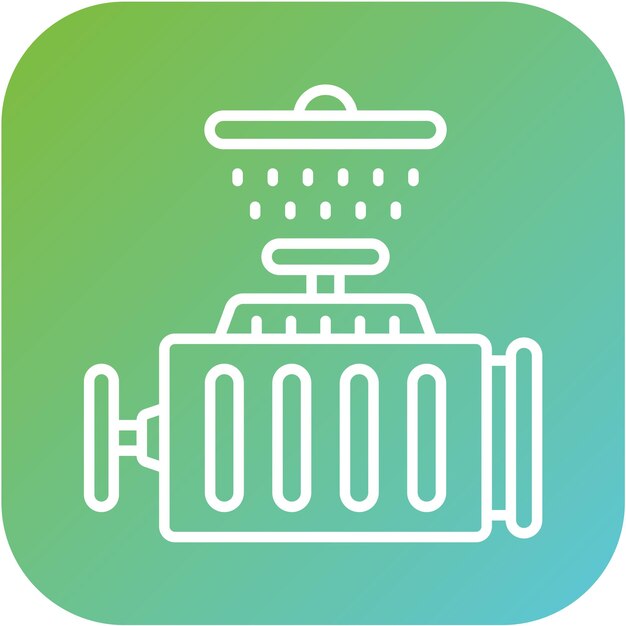 Estilo del icono de lavado del motor de diseño vectorial
