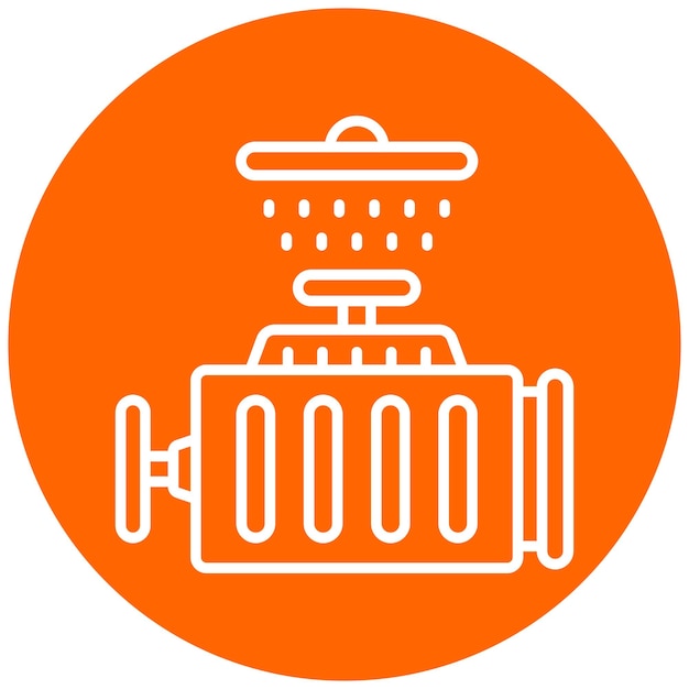 Estilo del icono de lavado del motor de diseño vectorial