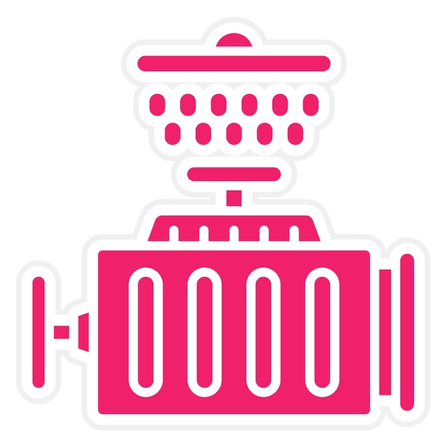 Estilo del icono de lavado del motor de diseño vectorial