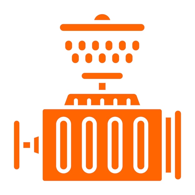 Estilo del icono de lavado del motor de diseño vectorial
