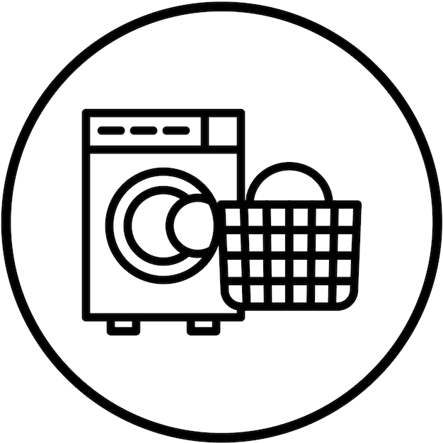 Estilo de icono de lavandería de diseño vectorial