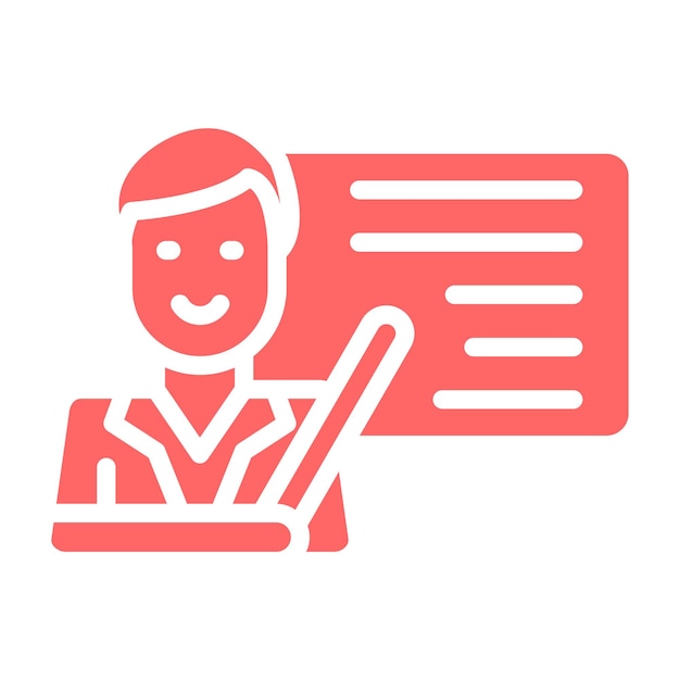 Estilo del icono de la lección de diseño vectorial