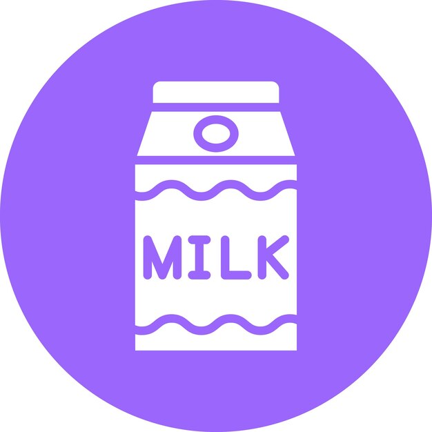 Estilo del icono de la leche de cartón