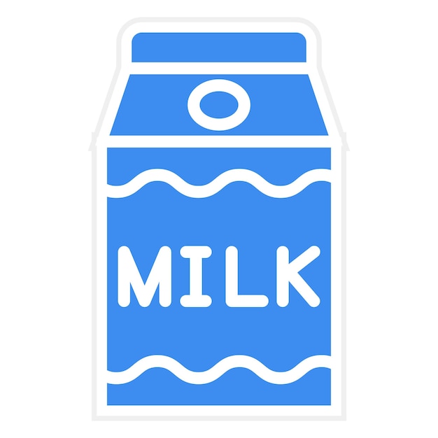 Estilo del icono de la leche de cartón