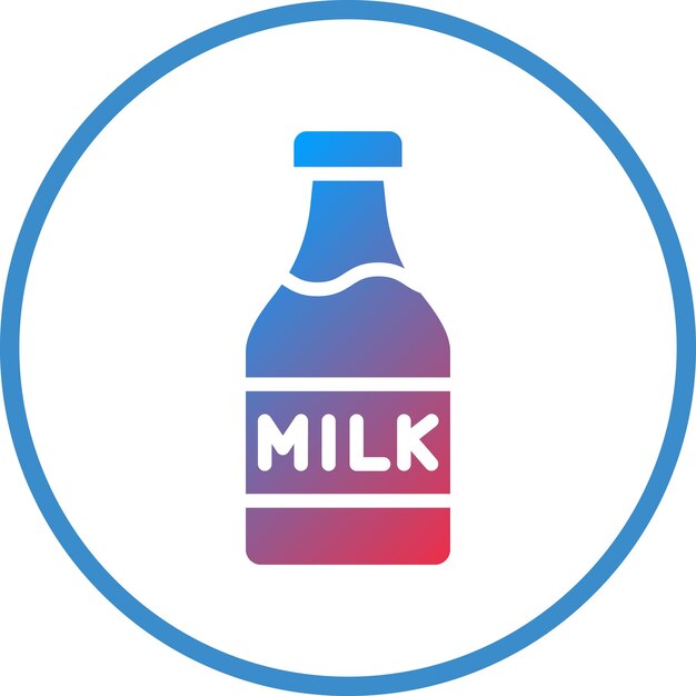 Vector estilo del icono de la leche