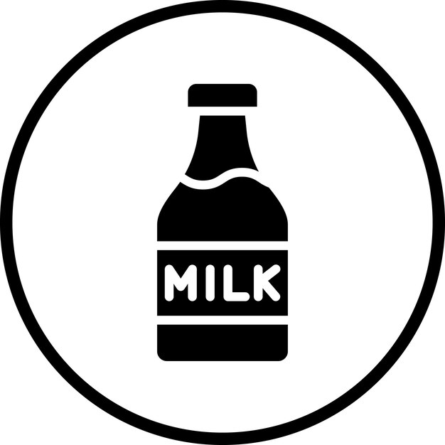 Estilo del icono de la leche