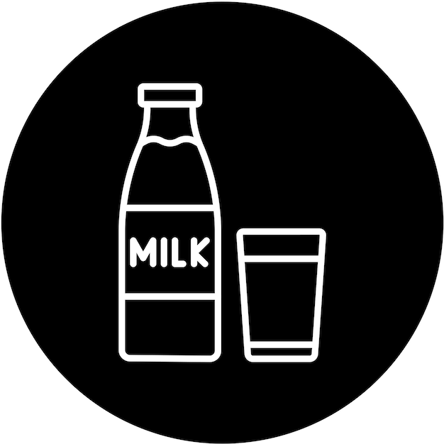 Estilo del icono de la leche
