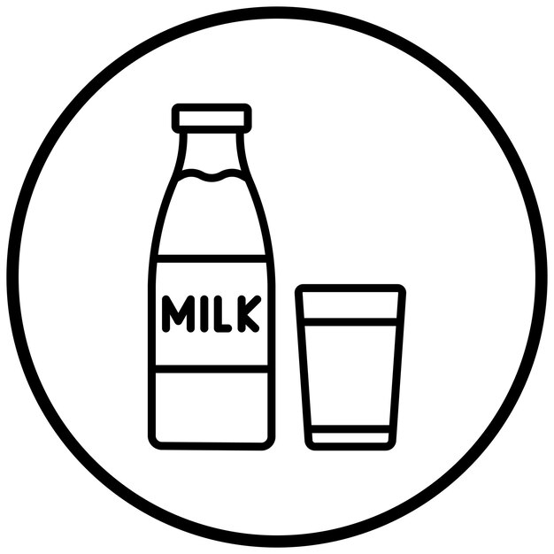 Estilo del icono de la leche