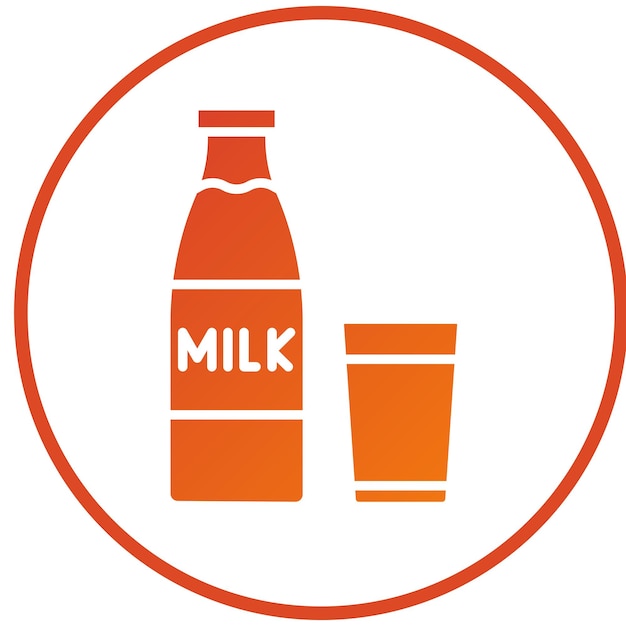 Estilo del icono de la leche