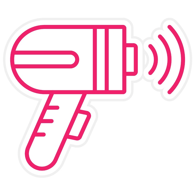 Estilo del icono del lector de códigos de barras de diseño vectorial