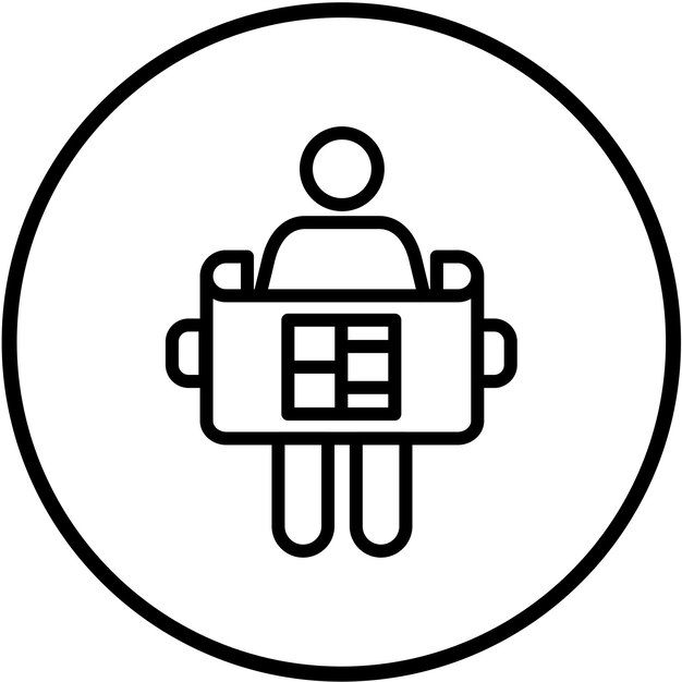 Estilo del icono del lector de planos de diseño vectorial
