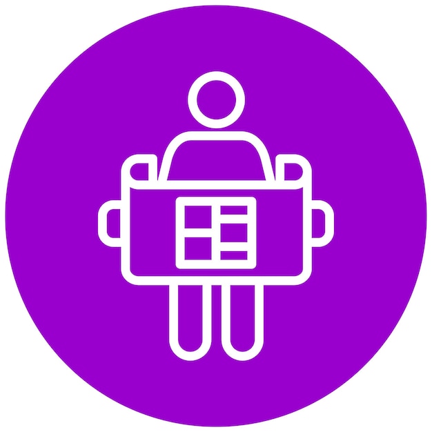 Estilo del icono del lector de planos de diseño vectorial