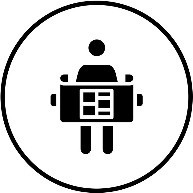 Estilo del icono del lector de planos de diseño vectorial