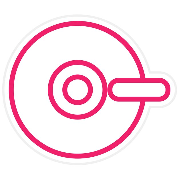 Estilo del icono de lectura del disco de diseño vectorial