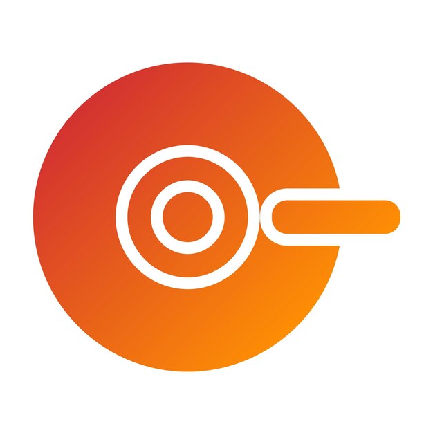 Estilo del icono de lectura del disco de diseño vectorial
