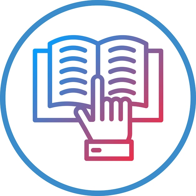 Estilo del icono de lectura del diseño vectorial