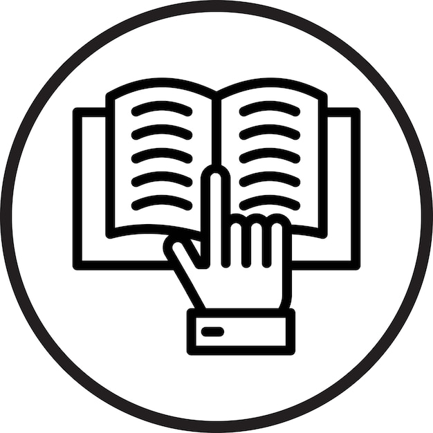 Estilo del icono de lectura del diseño vectorial