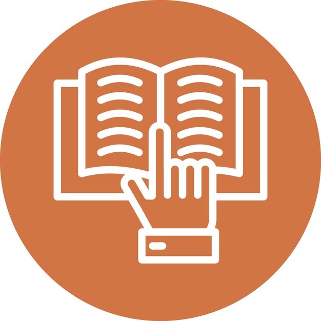 Estilo del icono de lectura del diseño vectorial