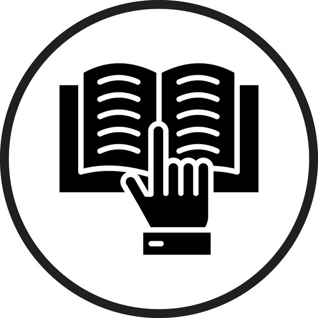 Estilo del icono de lectura del diseño vectorial