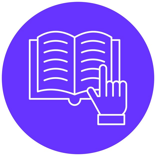 Estilo del icono de lectura del diseño vectorial