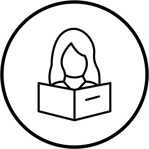 Estilo del icono de lectura del diseño vectorial