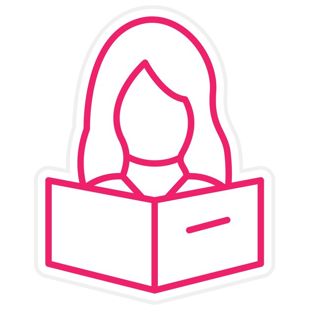 Estilo del icono de lectura del diseño vectorial