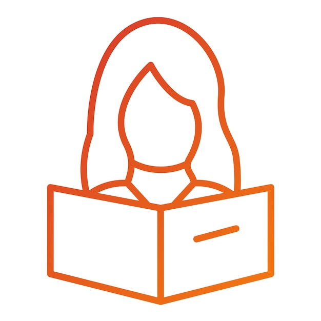 Estilo del icono de lectura del diseño vectorial