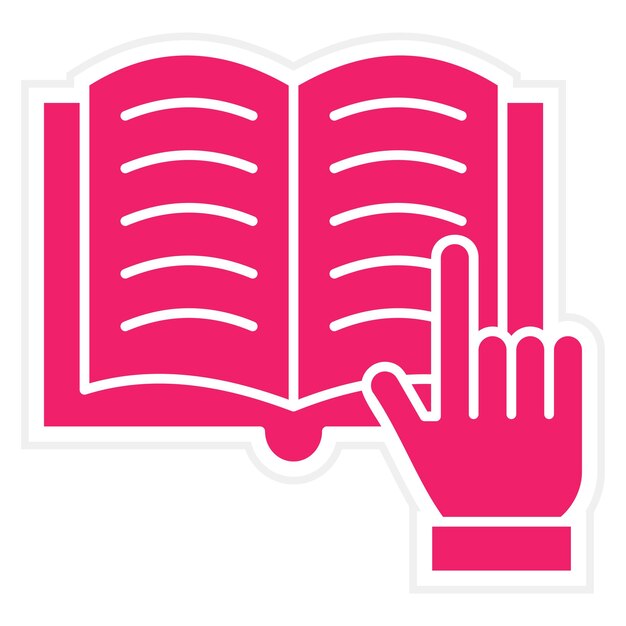 Estilo del icono de lectura del diseño vectorial