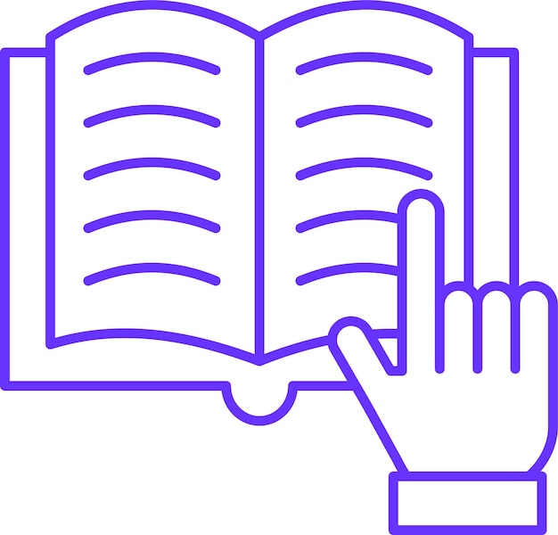 Estilo del icono de lectura del diseño vectorial