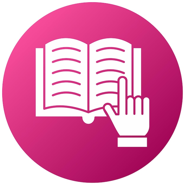 Estilo del icono de lectura del diseño vectorial