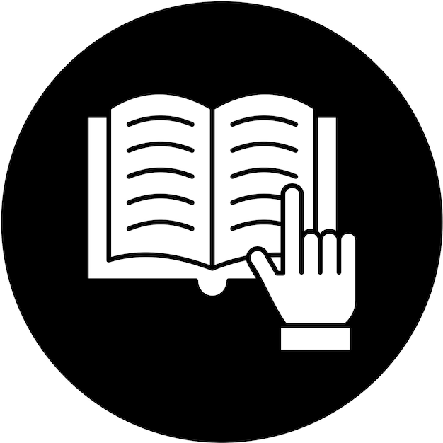 Estilo del icono de lectura del diseño vectorial