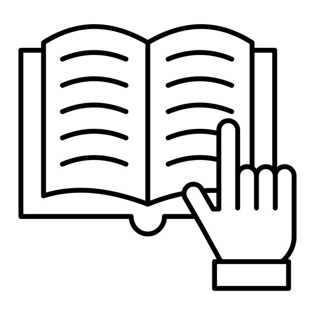 Estilo del icono de lectura del diseño vectorial