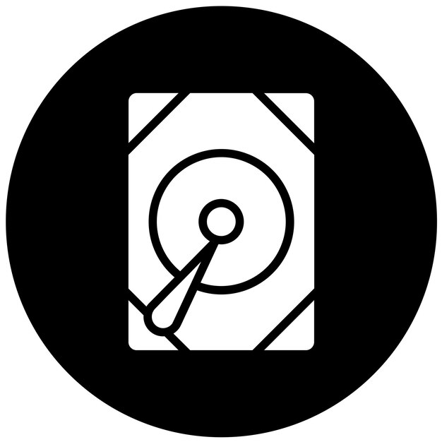Estilo del icono LED del disco duro de diseño vectorial