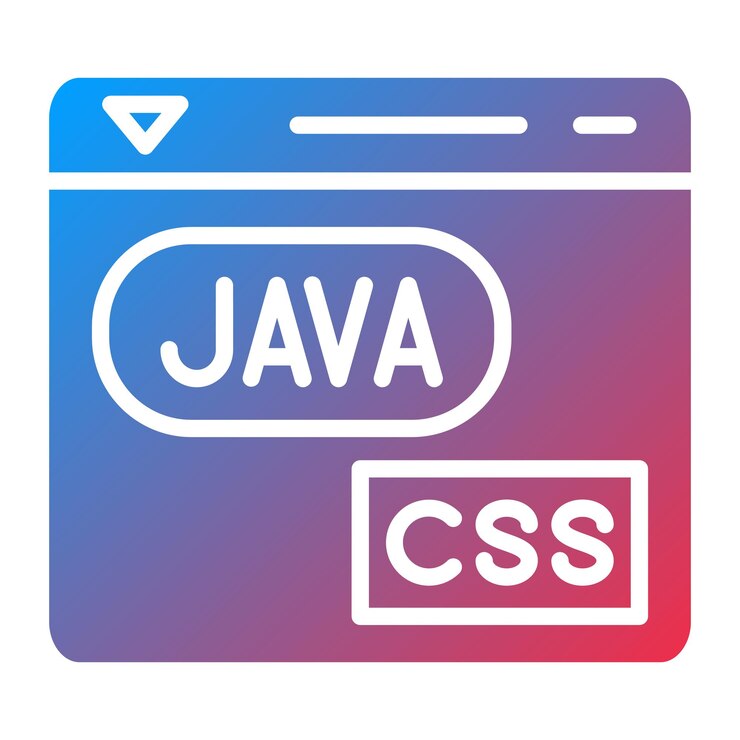 Vector estilo del icono del lenguaje de codificación de diseño vectorial