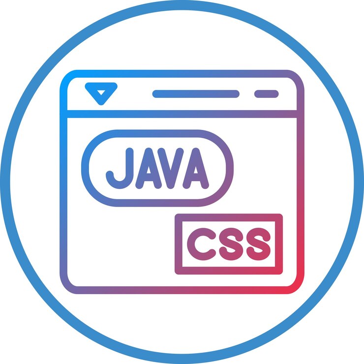 Vector estilo del icono del lenguaje de codificación de diseño vectorial