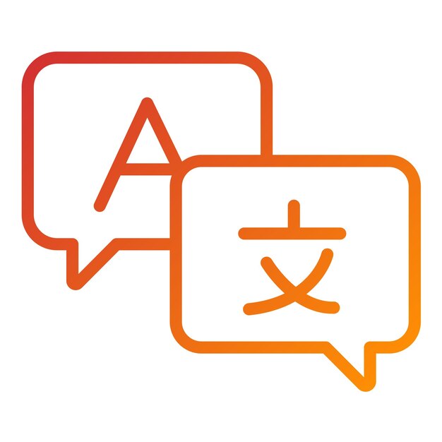 Estilo de icono del lenguaje de diseño vectorial