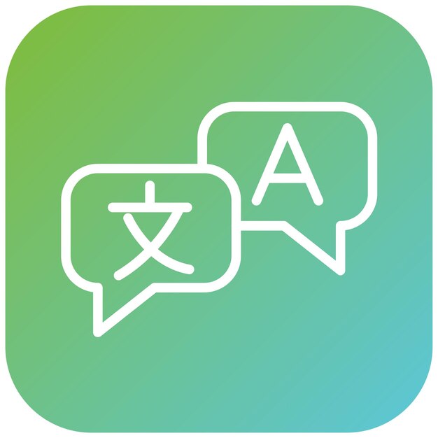 Estilo de icono del lenguaje de diseño vectorial